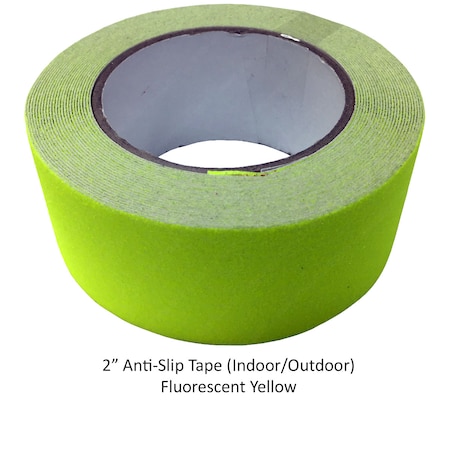 Electriduct Anti-Slip 60 Grit High Traction Tape- 2" x 25ft- Fluorescent Yellow TAPE-AST-AS101-200-25-YL
